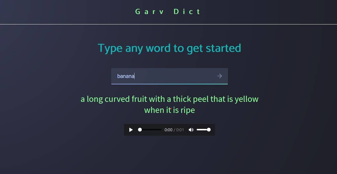 Dictionary project